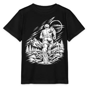 Mountain Runner – Trailrunning-Abenteuer - Stanley/Stella Kinder T-Shirt MINI CREATOR  - Schwarz - Vorne - Mikhail (115cm)