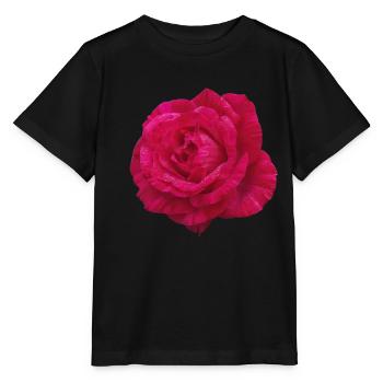 Rosenrosa Blütenblüte - Stanley/Stella Kinder T-Shirt MINI CREATOR  - Schwarz - Vorne - Mikhail (115cm)