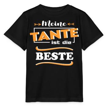 Meine Tante ist die beste Baby Sprüche Lustig - Stanley/Stella Kinder T-Shirt MINI CREATOR  - Schwarz - Vorne - Mikhail (115cm)