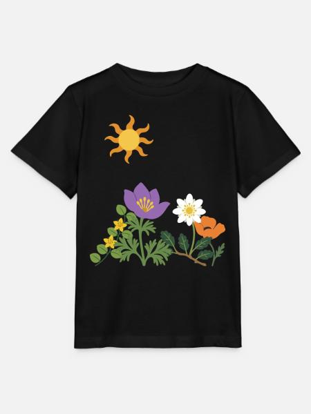 Blumen · Sonne · Natur · Mohn - Stanley/Stella Kinder T-Shirt MINI CREATOR - Schwarz