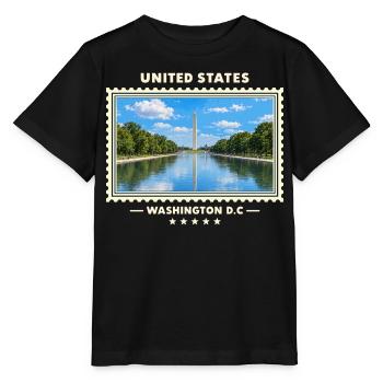 Vereinigte Staaten Washington D.C. Vintage Marke - Stanley/Stella Kinder T-Shirt MINI CREATOR  - Schwarz - Vorne - Mikhail (115cm)