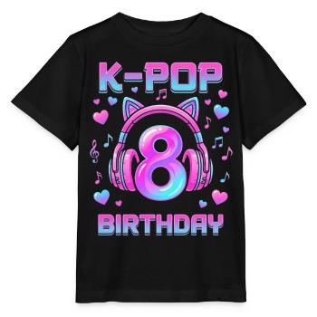 K-Pop Girls 8. Geburtstagsmädchen Geschenk Kpop Geburtstag - Stanley/Stella Kinder T-Shirt MINI CREATOR  - Schwarz - Vorne - Mikhail (115cm)