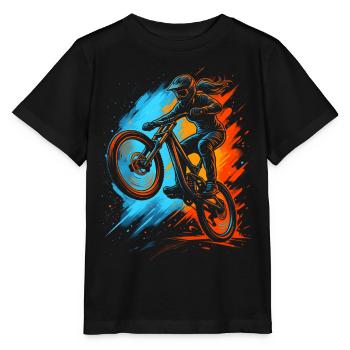 Downhill Bike Mountainbike Mädchen Damen MTB - Stanley/Stella Kinder T-Shirt MINI CREATOR  - Schwarz - Vorne - Mikhail (115cm)