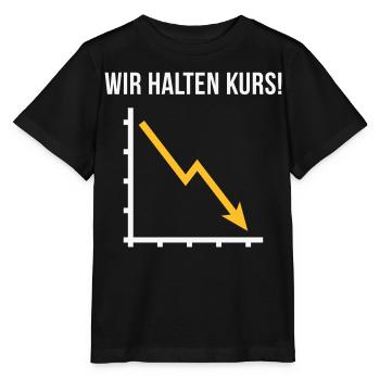 Wir Halten Kurs! (Fortschritt / Abwärts / NEG 2C) - Stanley/Stella Kinder T-Shirt MINI CREATOR  - Schwarz - Vorne - Mikhail (115cm)
