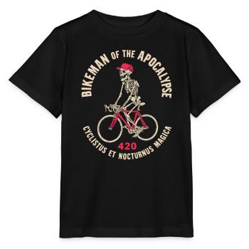 Bikeman of the Apocalypse - Stanley/Stella Kinder T-Shirt MINI CREATOR  - Schwarz - Vorne - Mikhail (115cm)