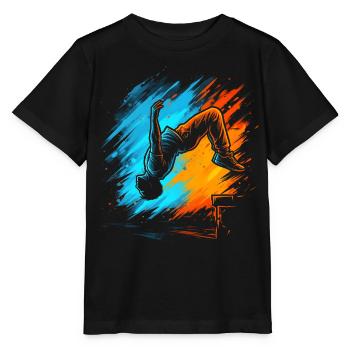 Freerunning Freerunner Herren Parkour Kinder - Stanley/Stella Kinder T-Shirt MINI CREATOR  - Schwarz - Vorne - Mikhail (115cm)