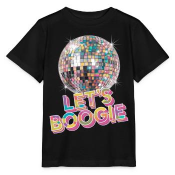 Discoball Vintage Retro Let's Boogie Disco Ball - Stanley/Stella Kinder T-Shirt MINI CREATOR  - Schwarz - Vorne - Mikhail (115cm)
