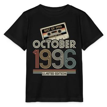 Kassette | Best of Oktober 1996 Limited Edition - Stanley/Stella Kinder T-Shirt MINI CREATOR  - Schwarz - Vorne - Mikhail (115cm)
