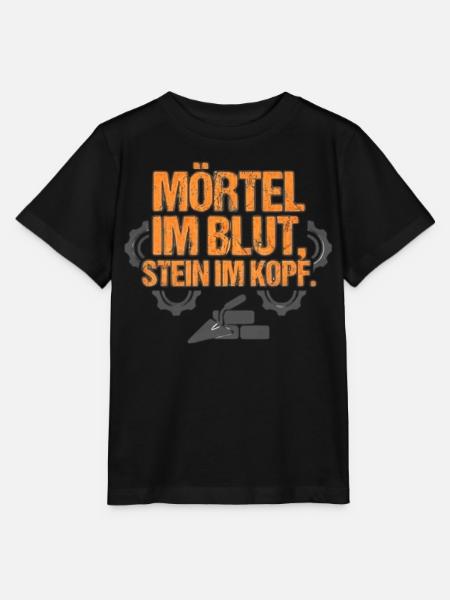 Maurer Mörtel im Blut, Stein im Kopf - Stanley/Stella Kinder T-Shirt MINI CREATOR - Schwarz