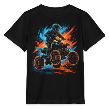 Quad ATV Motocross Herren Jungen Offroad Kinder - Stanley/Stella Kinder T-Shirt MINI CREATOR  - Schwarz - Vorne - Mikhail (115cm)