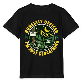 Ehrlich gesagt, Officer, ich geocache nur – Geocacher - Stanley/Stella Kinder T-Shirt MINI CREATOR  - Schwarz - Vorne - Mikhail (115cm)