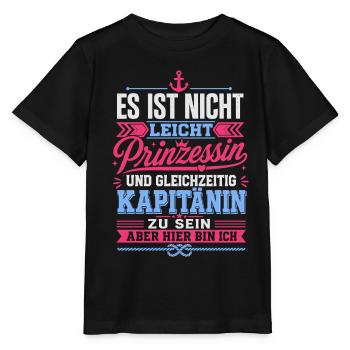 Lustiger Spruch Kapitänin - Stanley/Stella Kinder T-Shirt MINI CREATOR  - Schwarz - Vorne - Mikhail (115cm)