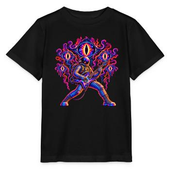 KOSMISCHER ROCKER | Das Publikum jenseits - Stanley/Stella Kinder T-Shirt MINI CREATOR  - Schwarz - Vorne - Mikhail (115cm)