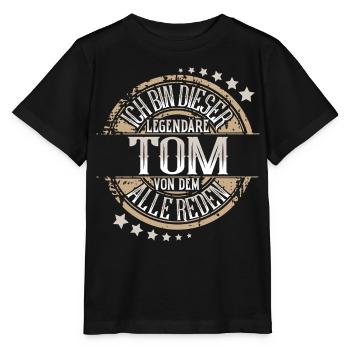 Tom - Stanley/Stella Kinder T-Shirt MINI CREATOR  - Schwarz - Vorne - Mikhail (115cm)