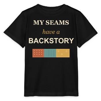 Meine Nähte haben eine Hintergrundgeschichte - Stanley/Stella Kinder T-Shirt MINI CREATOR  - Schwarz - Vorne - Mikhail (115cm)