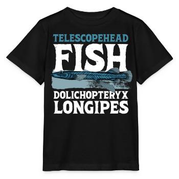 Tiefsee Monster - Teleskopkopf-Fisch - Stanley/Stella Kinder T-Shirt MINI CREATOR  - Schwarz - Vorne - Mikhail (115cm)