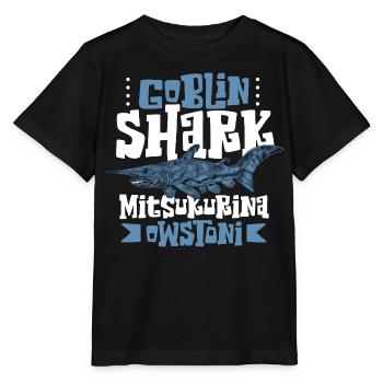 Tiefsee Monster - Koboldhai - Stanley/Stella Kinder T-Shirt MINI CREATOR  - Schwarz - Vorne - Mikhail (115cm)