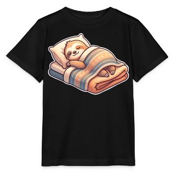 Faultier - Stanley/Stella Kinder T-Shirt MINI CREATOR  - Schwarz - Vorne - Mikhail (115cm)