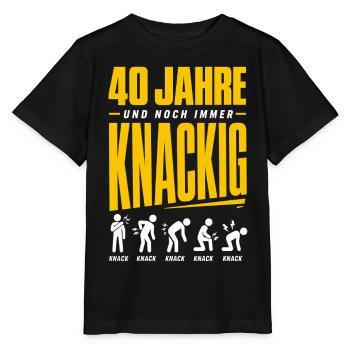 40 Jahre und noch immer knackig - Stanley/Stella Kinder T-Shirt MINI CREATOR  - Schwarz - Vorne - Mikhail (115cm)