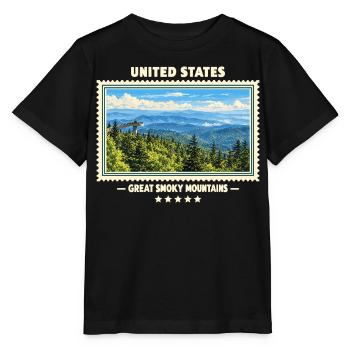 Vereinigte Staaten Great Smoky Mountains Vintage - Stanley/Stella Kinder T-Shirt MINI CREATOR  - Schwarz - Vorne - Mikhail (115cm)