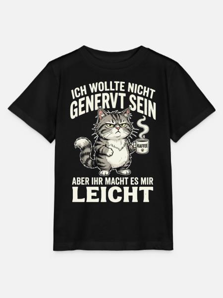 ICH WOLLTE NICHT GENERVT SEIN - Stanley/Stella Kinder T-Shirt MINI CREATOR  - Schwarz