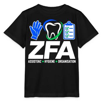 ZFA – Assistenz Hygiene Organisation - Stanley/Stella Kinder T-Shirt MINI CREATOR  - Schwarz - Vorne - Mikhail (115cm)