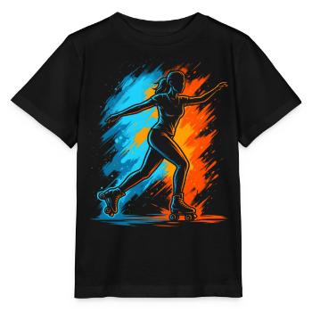 Roller Skates Rollerskates Damen Mädchen Rollschuh - Stanley/Stella Kinder T-Shirt MINI CREATOR  - Schwarz - Vorne - Mikhail (115cm)
