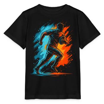 Rugbyspieler Jungen Herren Rugby - Stanley/Stella Kinder T-Shirt MINI CREATOR  - Schwarz - Vorne - Mikhail (115cm)