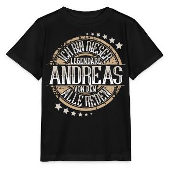 Andreas - Stanley/Stella Kinder T-Shirt MINI CREATOR  - Schwarz - Vorne - Mikhail (115cm)