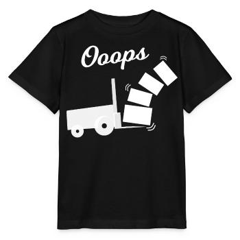 Oops Kippender Lastwagen Design - Stanley/Stella Kinder T-Shirt MINI CREATOR  - Schwarz - Vorne - Mikhail (115cm)
