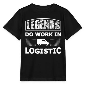 Legenden arbeiten in Logistik - Stanley/Stella Kinder T-Shirt MINI CREATOR  - Schwarz - Vorne - Mikhail (115cm)