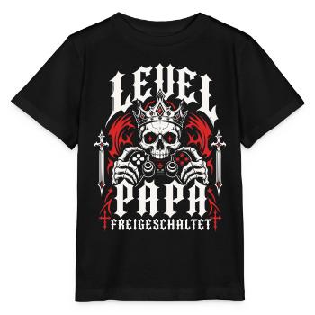 Level Vater freigeschaltet - Stanley/Stella Kinder T-Shirt MINI CREATOR  - Schwarz - Vorne - Mikhail (115cm)
