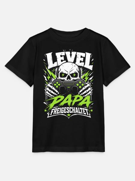Level Vater freigeschaltet Papa - Stanley/Stella Kinder T-Shirt MINI CREATOR - Schwarz