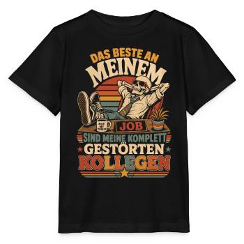 Das Beste am Job: Gestörte Kollegen - Stanley/Stella Kinder T-Shirt MINI CREATOR  - Schwarz - Vorne - Mikhail (115cm)