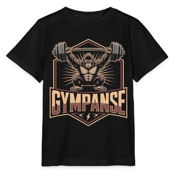 GYMPANSE Gewichtheber Bodybuilding - Stanley/Stella Kinder T-Shirt MINI CREATOR  - Schwarz - Vorne - Mikhail (115cm)
