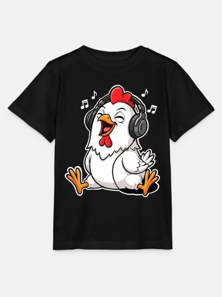 Huhn Musik - Stanley/Stella Kinder T-Shirt MINI CREATOR  - Schwarz