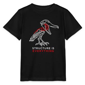 Schuhschnabelskelett – Struktur ist alles - Stanley/Stella Kinder T-Shirt MINI CREATOR  - Schwarz - Vorne - Mikhail (115cm)
