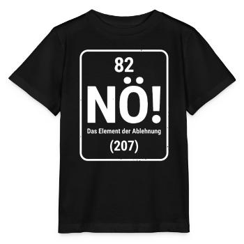 NÖ! Das Element der Ablehnung 207 - Stanley/Stella Kinder T-Shirt MINI CREATOR  - Schwarz - Vorne - Mikhail (115cm)