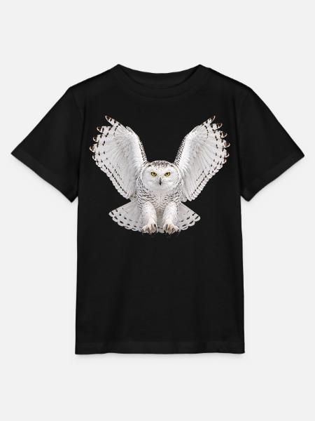 Schneeeule - Stanley/Stella Kinder T-Shirt MINI CREATOR - Schwarz
