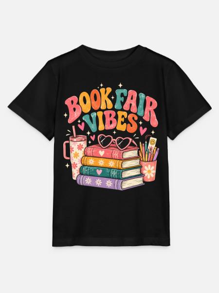 Buchmesse-Vibes Retro-Leseliebhaber - Stanley/Stella Kinder T-Shirt MINI CREATOR - Schwarz