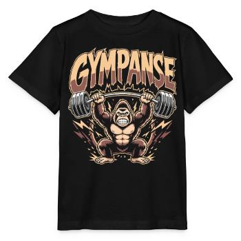 Gympanse Gewichtheber Bodybuilding - Stanley/Stella Kinder T-Shirt MINI CREATOR  - Schwarz - Vorne - Mikhail (115cm)