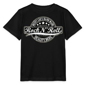 RUSTY LEES HANDGEMACHT | Rock 'n' Roll - Stanley/Stella Kinder T-Shirt MINI CREATOR  - Schwarz - Vorne - Mikhail (115cm)