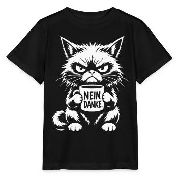 Nein Danke Katze - Stanley/Stella Kinder T-Shirt MINI CREATOR  - Schwarz - Vorne - Mikhail (115cm)