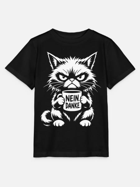 Nein Danke Katze - Stanley/Stella Kinder T-Shirt MINI CREATOR - Schwarz