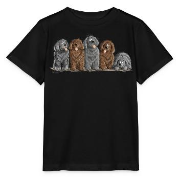 Neufundländer Hunde Rudel Newfie Hundeliebe Neufi - Stanley/Stella Kinder T-Shirt MINI CREATOR  - Schwarz - Vorne - Mikhail (115cm)