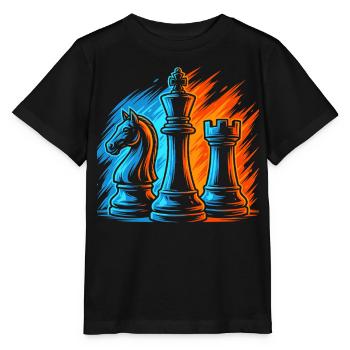 Schachspiel Kinder Schachfiguren Herren Schach - Stanley/Stella Kinder T-Shirt MINI CREATOR  - Schwarz - Vorne - Mikhail (115cm)