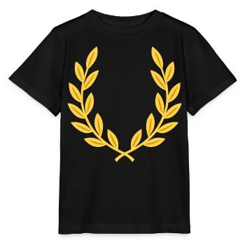 Lorbeer Pflanzen Geschenkidee Design - Stanley/Stella Kinder T-Shirt MINI CREATOR  - Schwarz - Vorne - Mikhail (115cm)