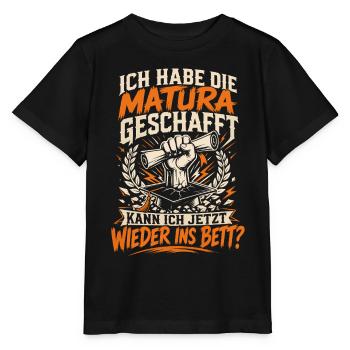 Matura geschafft kann ich ins Bett - Stanley/Stella Kinder T-Shirt MINI CREATOR  - Schwarz - Vorne - Mikhail (115cm)