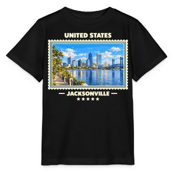 Vereinigte Staaten Jacksonville Vintage Reisemarke - Stanley/Stella Kinder T-Shirt MINI CREATOR  - Schwarz - Vorne - Mikhail (115cm)