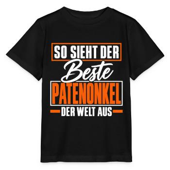 Bester Patenonkel der Welt - Patenonkel - Stanley/Stella Kinder T-Shirt MINI CREATOR  - Schwarz - Vorne - Mikhail (115cm)